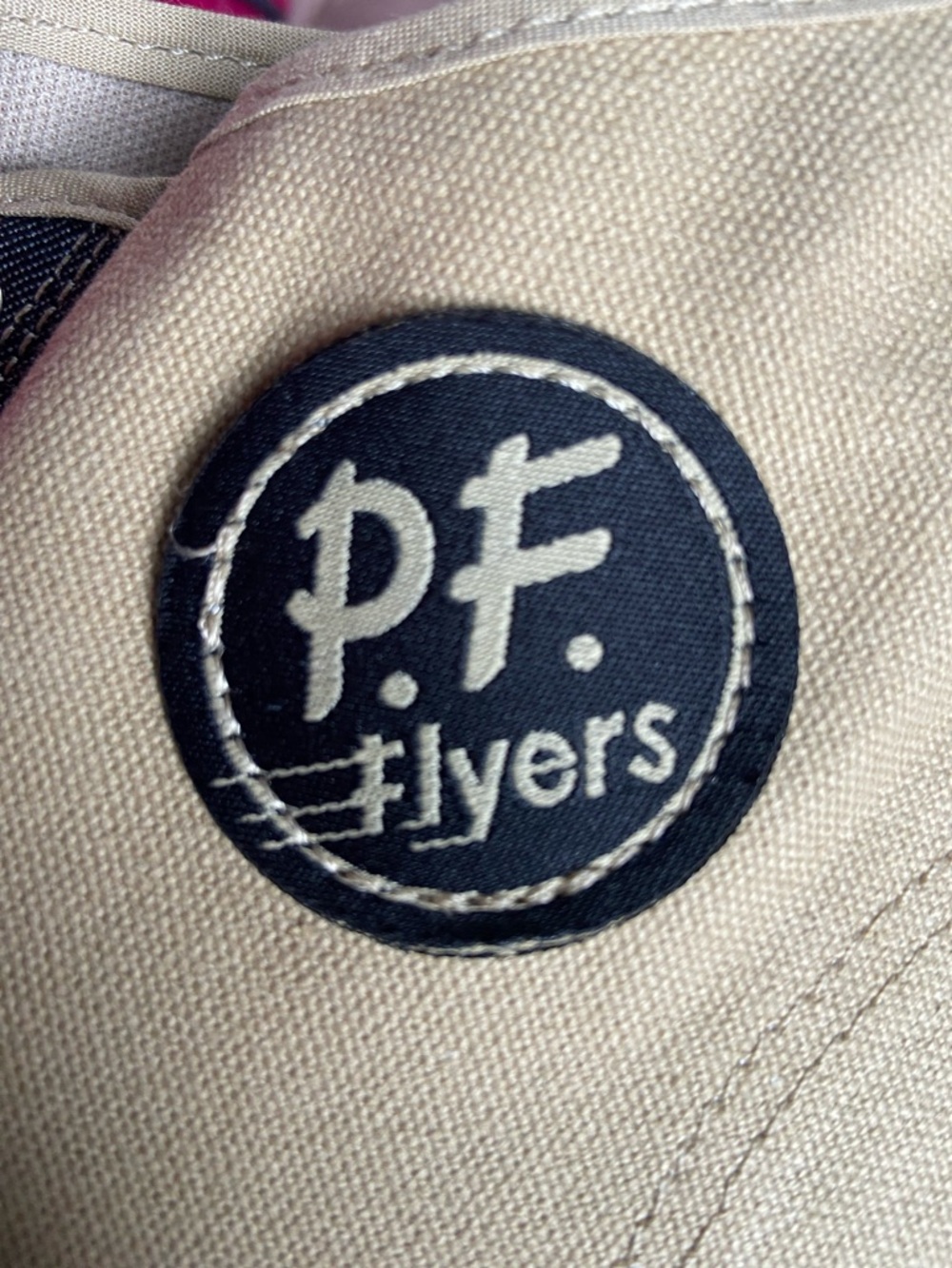 🏷️ P.F. Flyers Men's Tan Canvas High-Top Sneakers with Black Trim BNIB - Picture 2 of 9